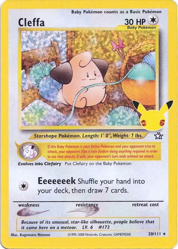 Cleffa (20/111), Celebrations: Classic Collection — Pokémon card price