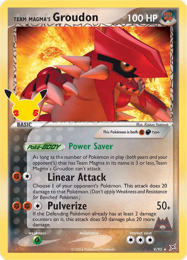 Team Magma's Groudon (9/95), Celebrations: Classic Collection — Pokémon card price