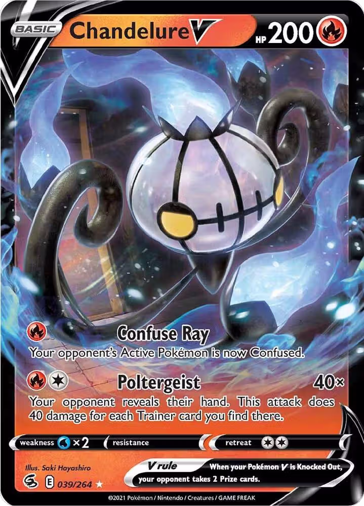 Chandelure V (039/264), Fusion Strike — Pokémon card price
