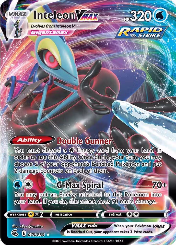 Inteleon VMAX (079/264), Fusion Strike — Pokémon card price