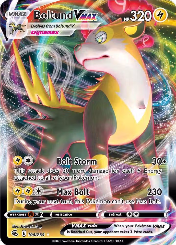 Boltund VMAX (104/264), Fusion Strike — Pokémon card price