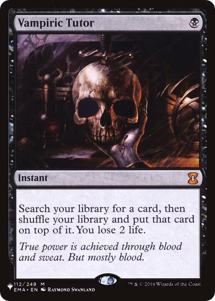 Vampiric Tutor (112/249), The List Reprints — Magic card price