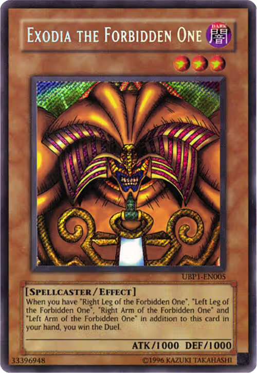 Exodia the Forbidden One (UBP1-EN005), GX Ultimate Beginner's Pack 1 — Yu-Gi-Oh! card price