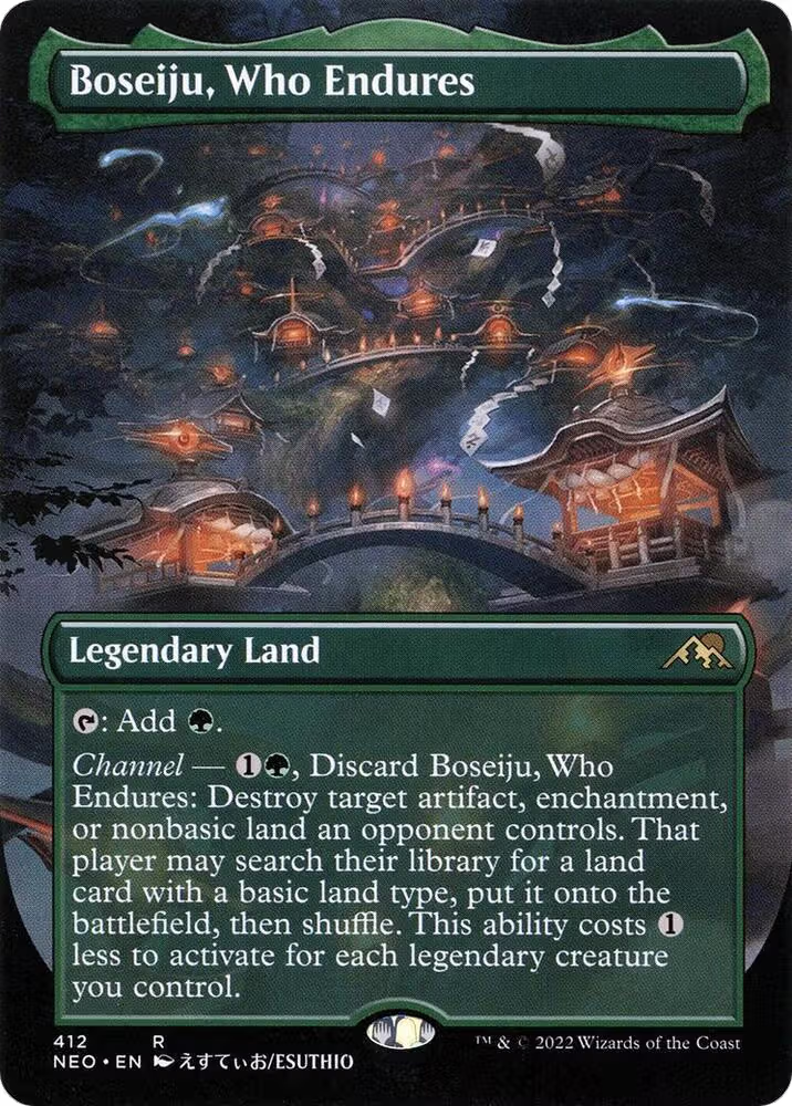 Boseiju, Who Endures (Borderless) (412), Kamigawa: Neon Dynasty — Magic card price