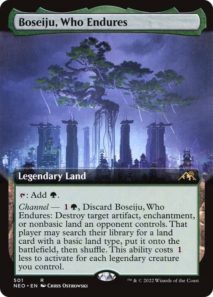 Boseiju, Who Endures (Extended Art) (501), Kamigawa: Neon Dynasty — Magic card price