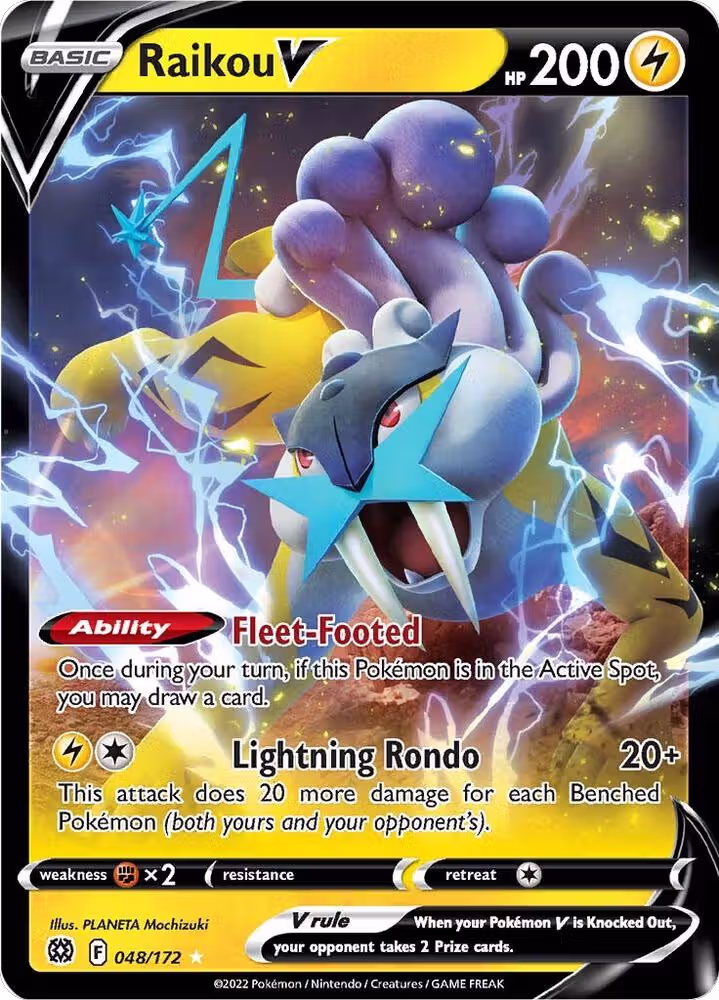 Raikou V (048/172), Brilliant Stars — Pokémon card price