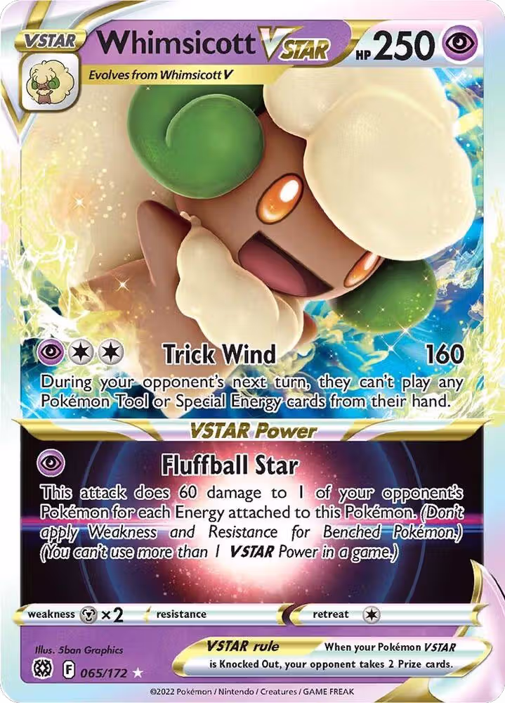Whimsicott VSTAR (065/172), Brilliant Stars — Pokémon card price