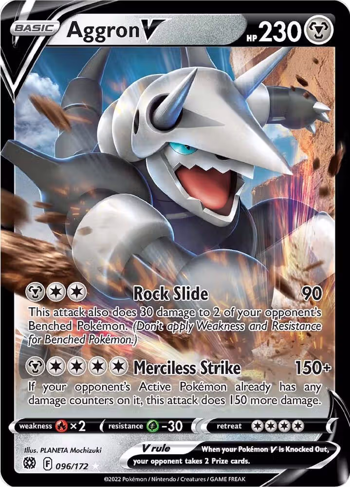 Aggron V (096/172), Brilliant Stars — Pokémon card price