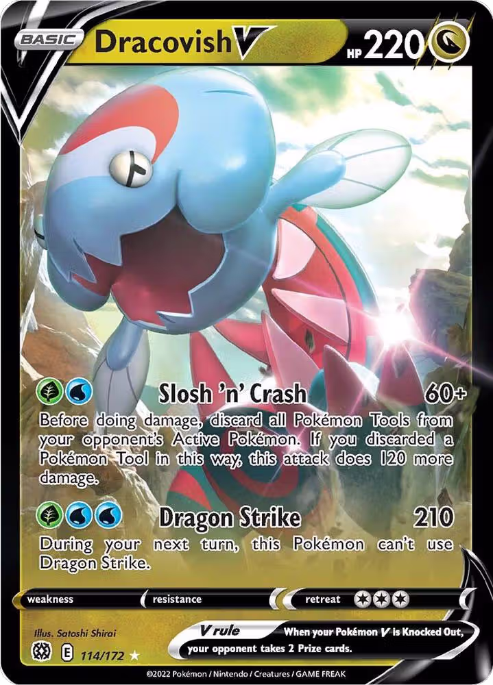 Dracovish V (114/172), Brilliant Stars — Pokémon card price