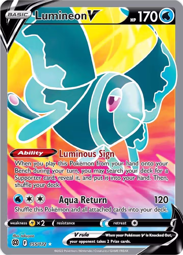 Lumineon V (Full Art) (155/172), Brilliant Stars — Pokémon card price