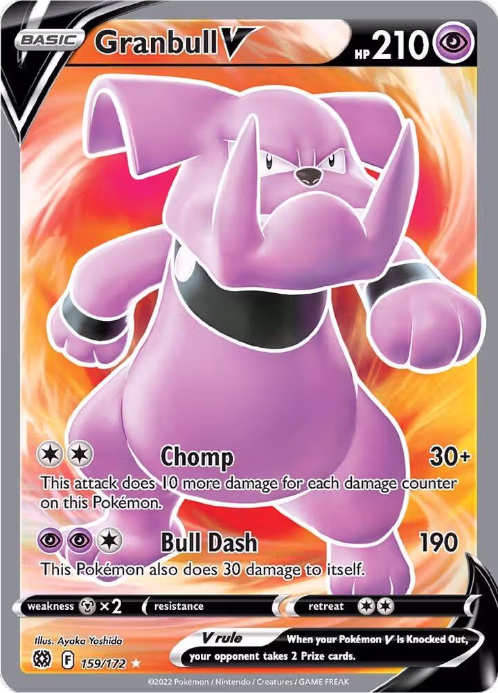 Granbull V (Full Art) (159/172), Brilliant Stars — Pokémon card price