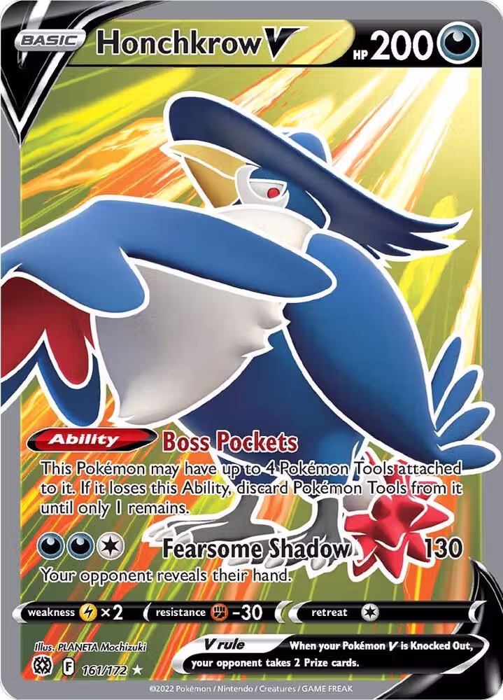 Honchkrow V (Full Art) (161/172), Brilliant Stars — Pokémon card price