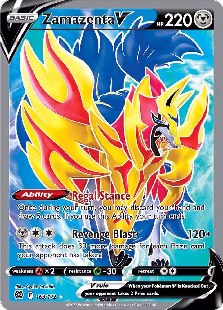 Zamazenta V (Full Art) (163/172), Brilliant Stars — Pokémon card price