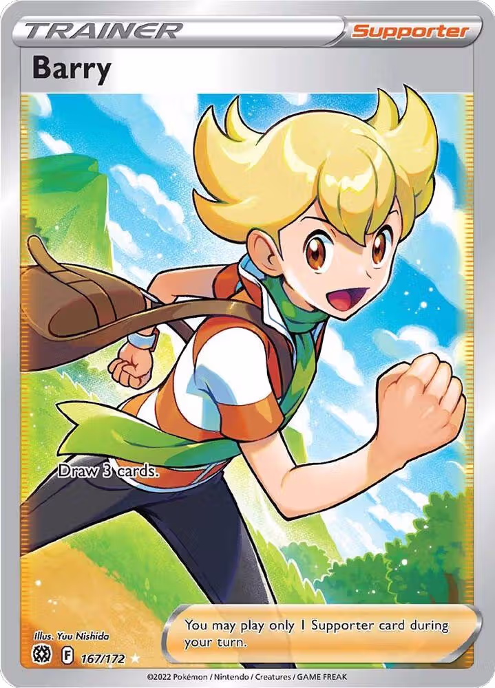 Barry (Full Art) (167/172), Brilliant Stars — Pokémon card price