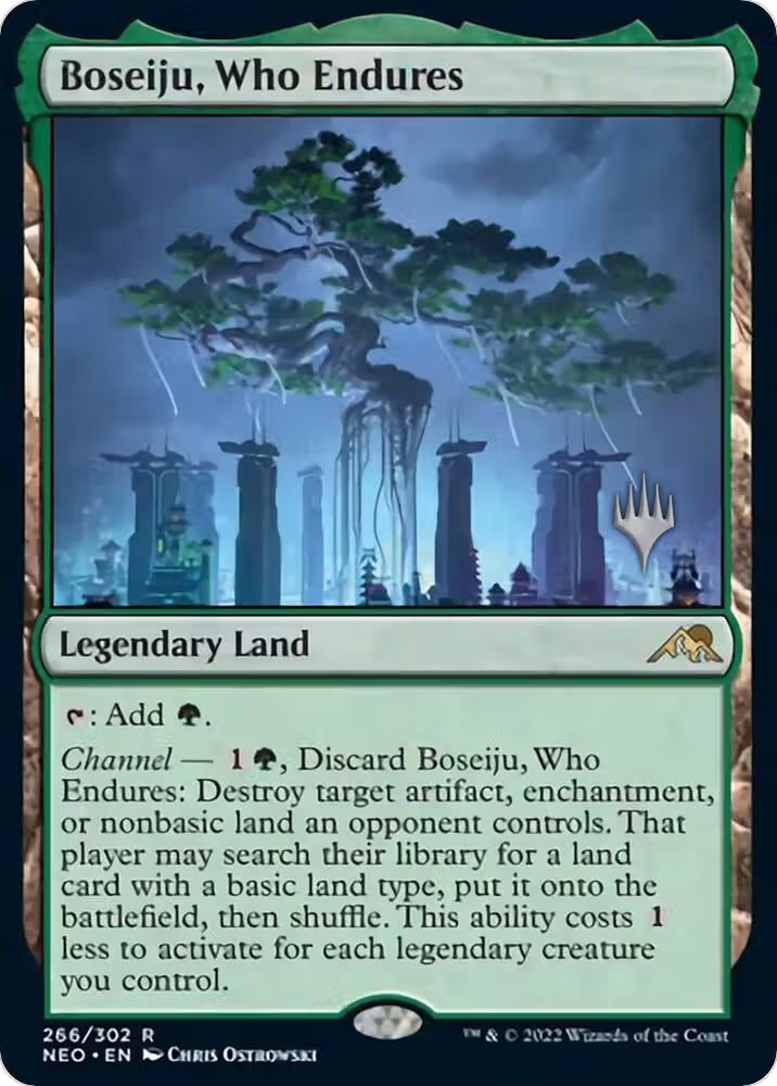Boseiju, Who Endures (266), Promo Pack: Kamigawa: Neon Dynasty — Magic card price