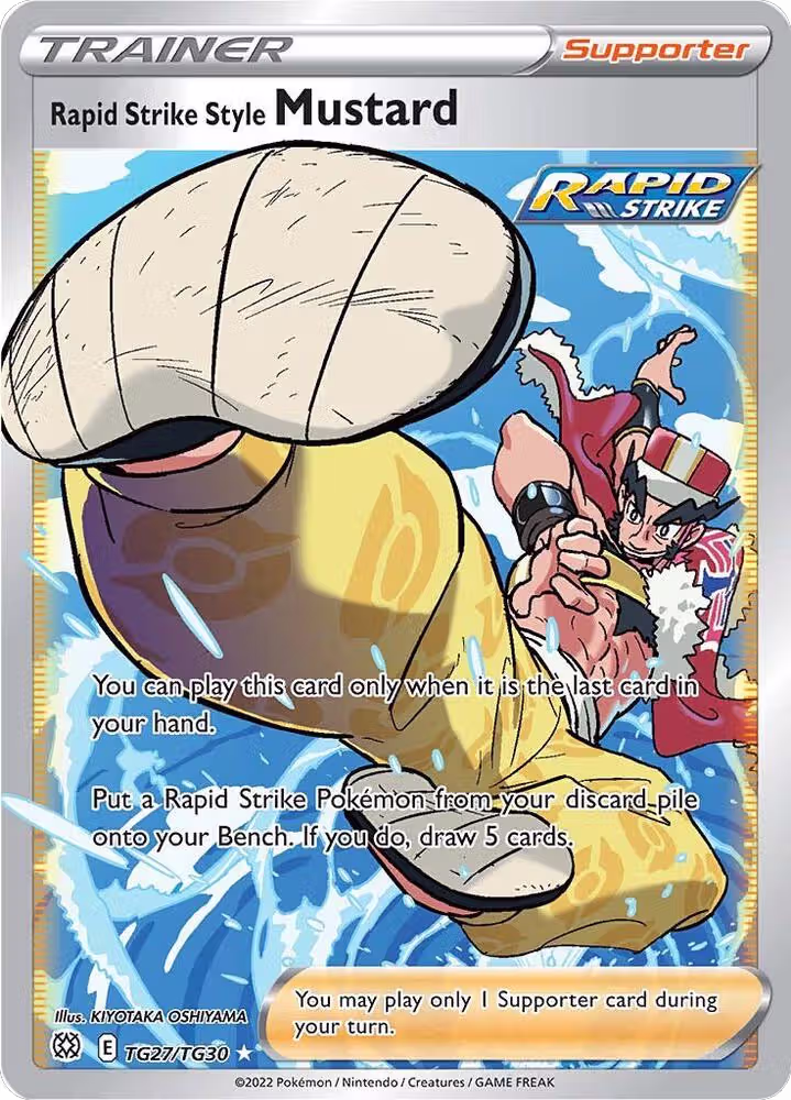 Rapid Strike Style Mustard (TG27/TG30), Brilliant Stars Trainer Gallery — Pokémon card price