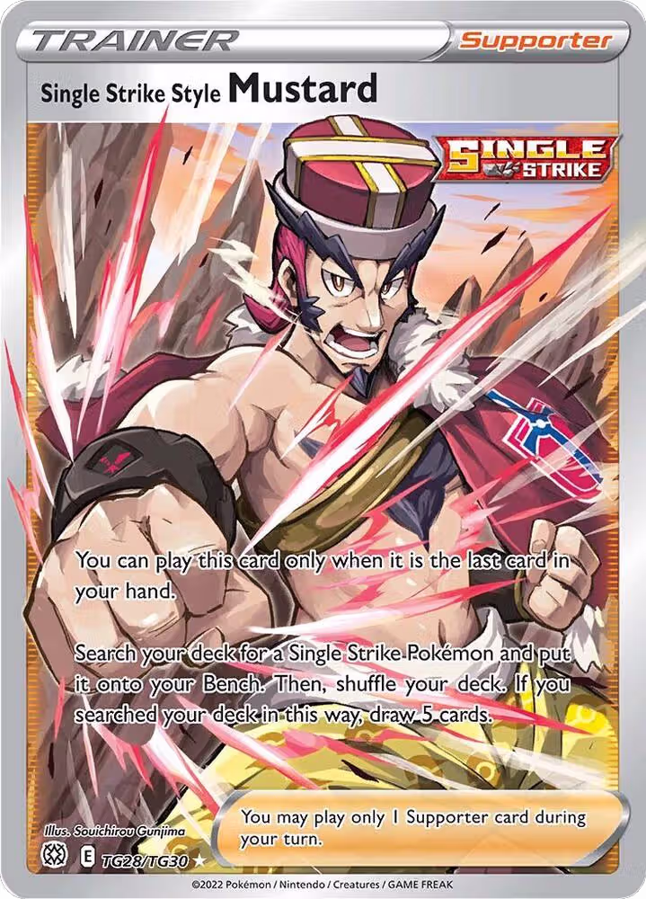 Single Strike Style Mustard (TG28/TG30), Brilliant Stars Trainer Gallery — Pokémon card price