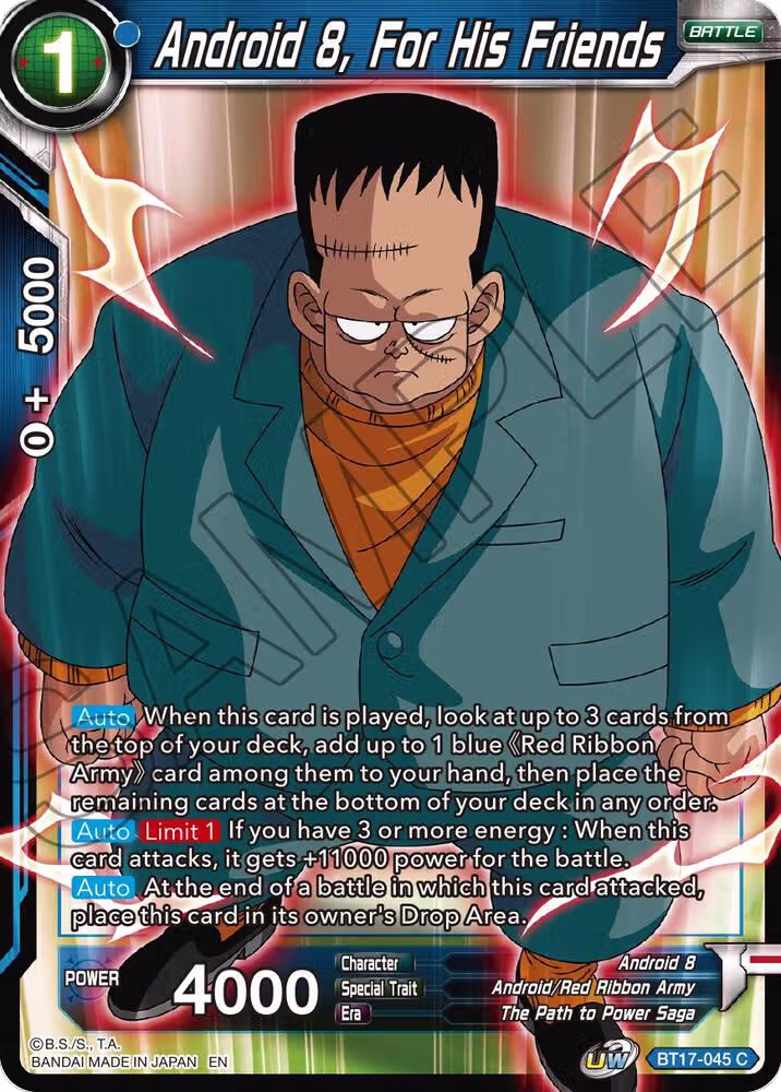 Android 8, For His Friends (BT17-045), Ultimate Squad — DB Super card price