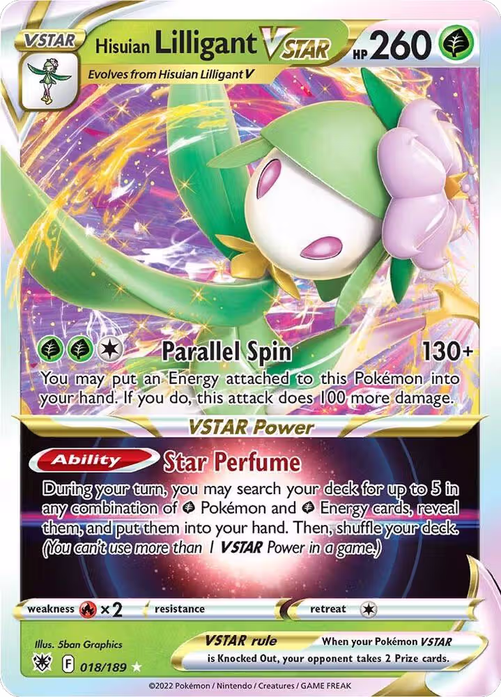 Hisuian Lilligant VSTAR (018/189), Astral Radiance — Pokémon card price