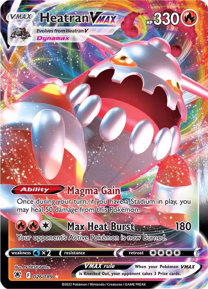 Heatran VMAX (026/189), Astral Radiance — Pokémon card price