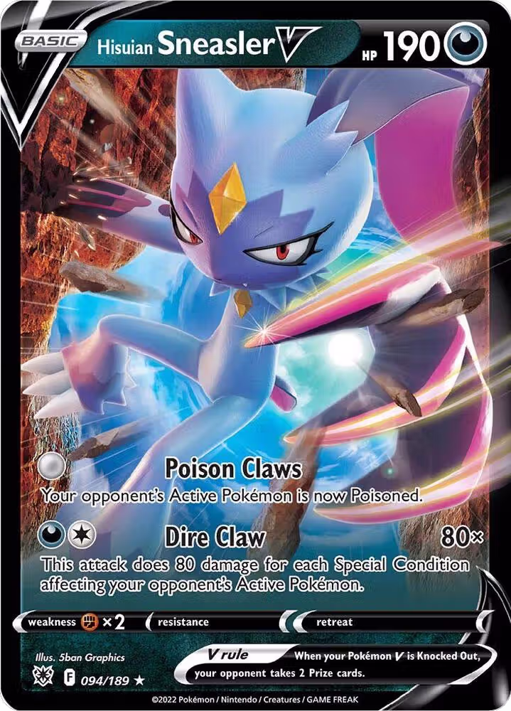 Hisuian Sneasler V (094/189), Astral Radiance — Pokémon card price