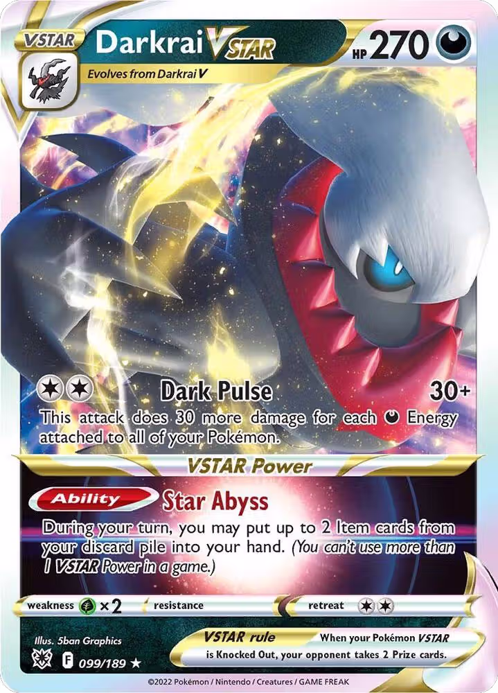Darkrai VSTAR (099/189), Astral Radiance — Pokémon card price