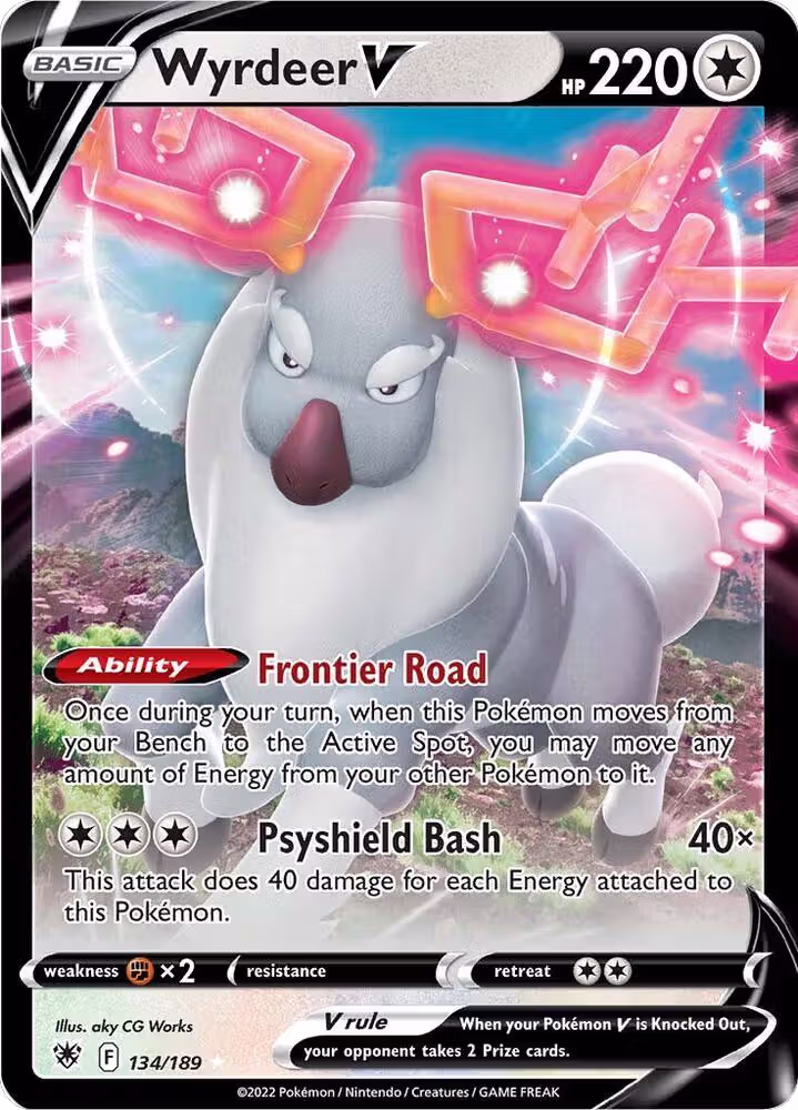 Wyrdeer V (134/189), Astral Radiance — Pokémon card price