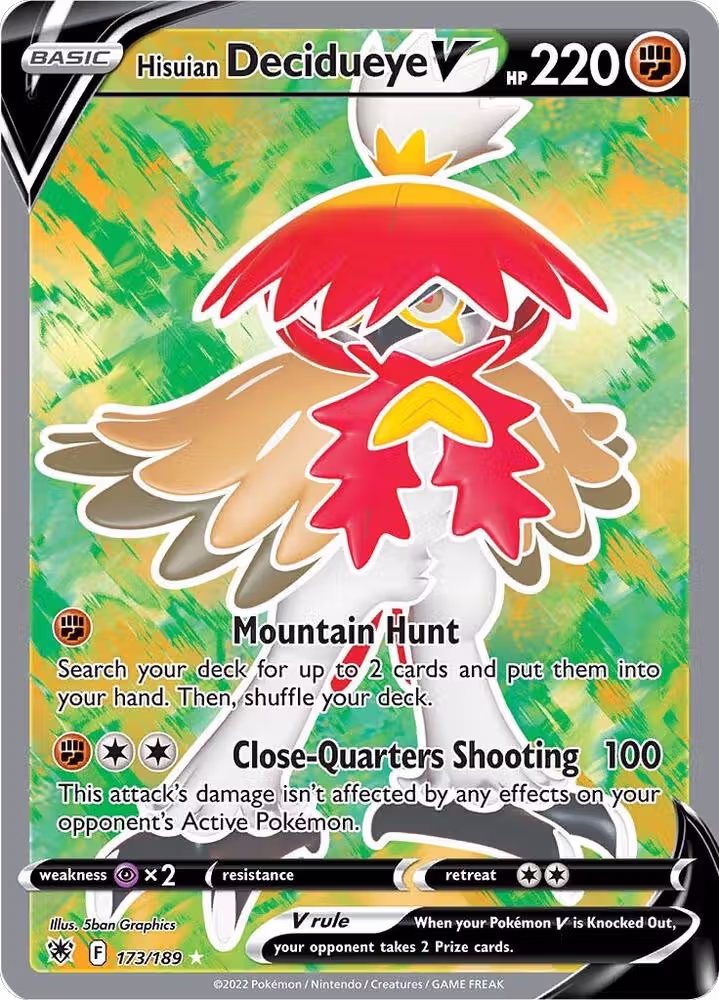 Hisuian Decidueye V (Full Art) (173/189), Astral Radiance — Pokémon card price