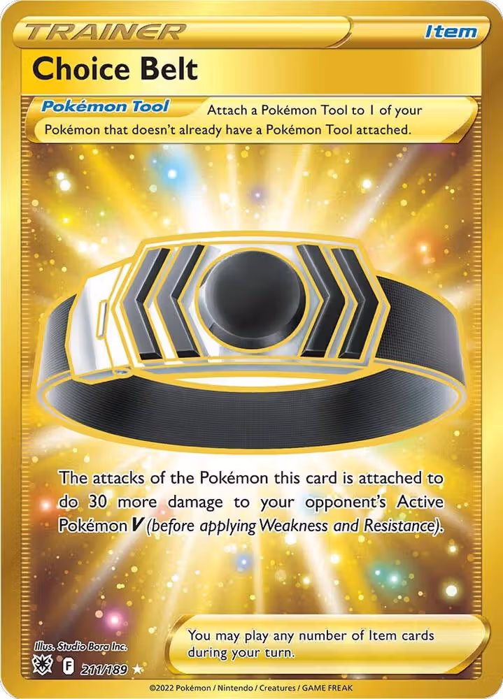 Choice Belt (Secret) (211/189), Astral Radiance — Pokémon card price