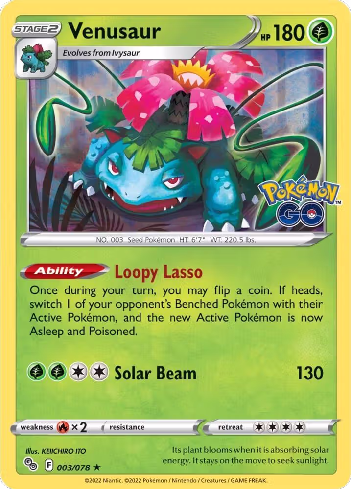 Venusaur (003/078), Pokemon GO — Pokémon card price