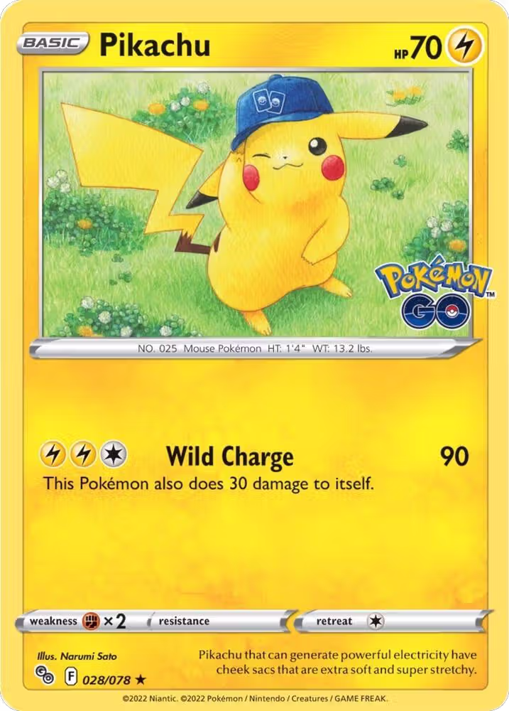 Pikachu (28) (028/078), Pokemon GO — Pokémon card price