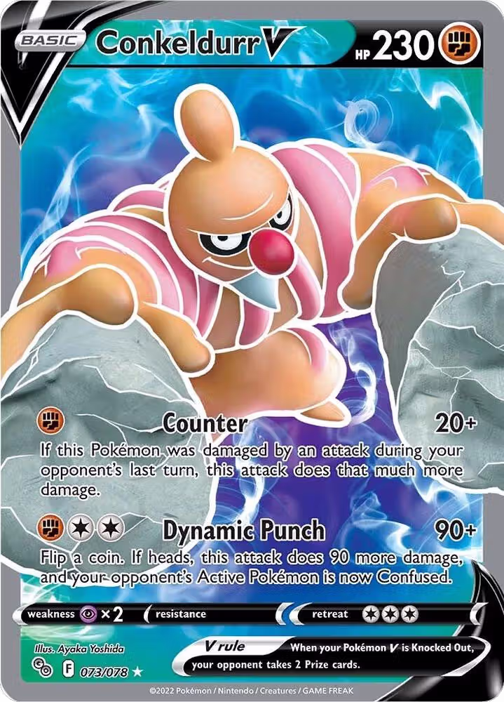Conkeldurr V (Full Art) (073/078), Pokemon GO — Pokémon card price
