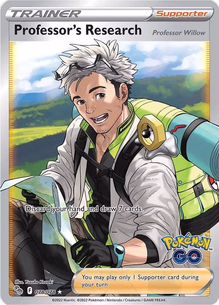 Professor's Research [Professor Willow] (Full Art) (078/078), Pokemon GO — Pokémon card price