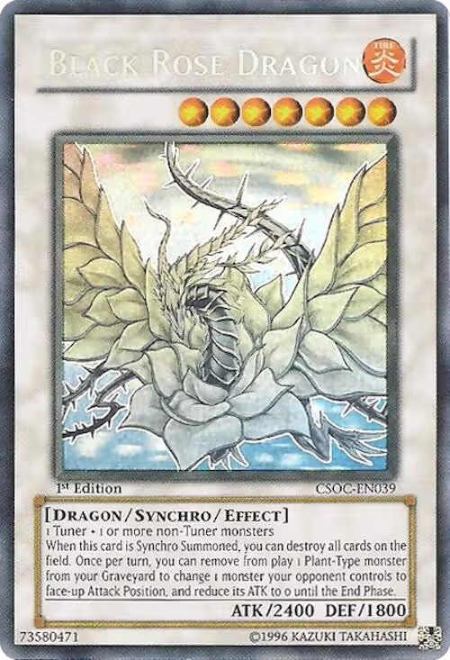 Black Rose Dragon (Ghost Rare) (CSOC-EN039), Crossroads of Chaos — Yu-Gi-Oh! card price