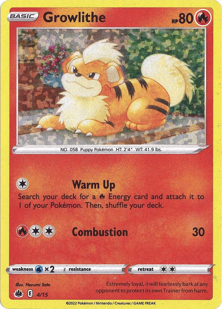 Growlithe - 4/15 (004/015), McDonald's Promos 2022 — Pokémon card price