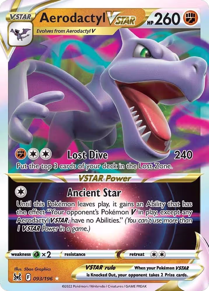 Aerodactyl VSTAR (093/196), Lost Origin — Pokémon card price