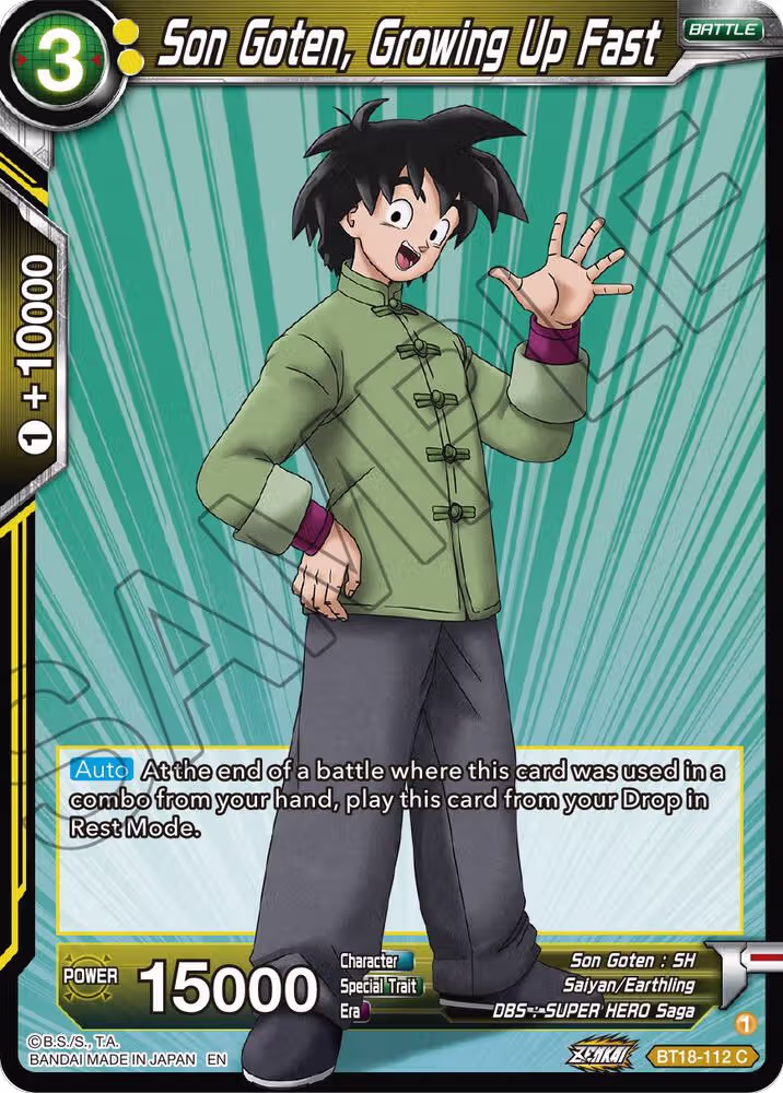 Son Goten, Growing Up Fast (BT18-112), Dawn of the Z-Legends — DB Super card price