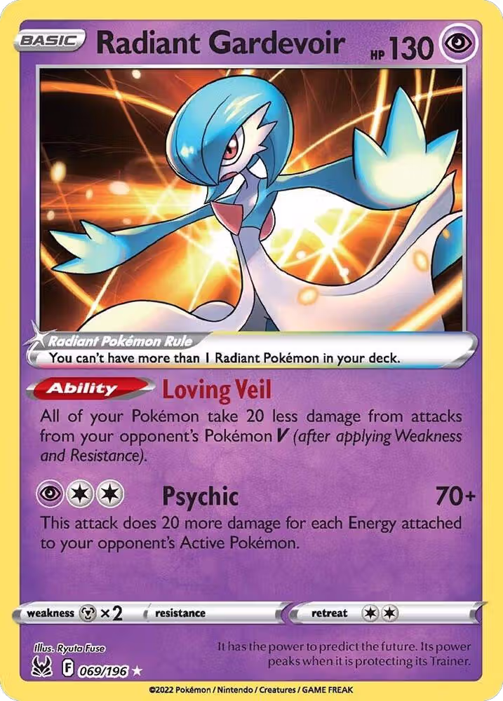 Radiant Gardevoir (069/196), Lost Origin — Pokémon card price