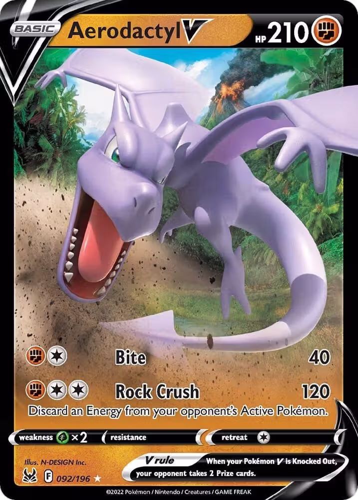 Aerodactyl V (092/196), Lost Origin — Pokémon card price
