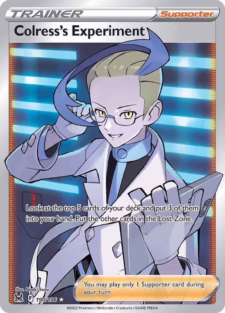 Colress's Experiment (Full Art) (190/196), Lost Origin — Pokémon card price