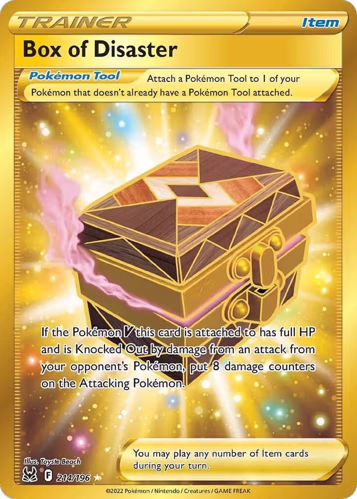 Box of Disaster (Secret) (214/196), Lost Origin — Pokémon card price