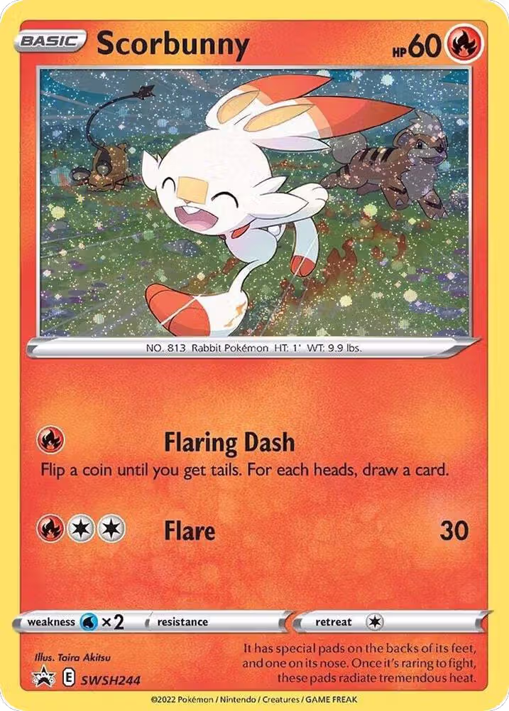 Scorbunny - SWSH244 (Cosmos Holo) (SWSH244), Sword & Shield Promo Cards — Pokémon card price