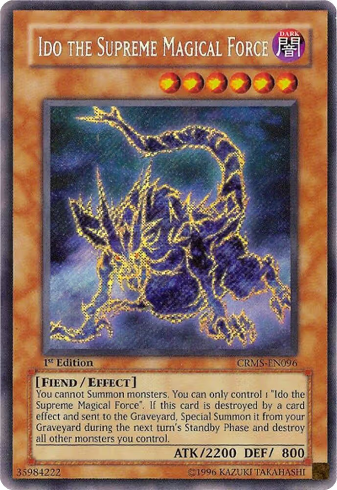 Ido the Supreme Magical Force (CRMS-EN096), Crimson Crisis — Yu-Gi-Oh! card price