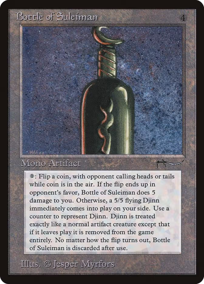 Bottle of Suleiman, Arabian Nights — Magic card price