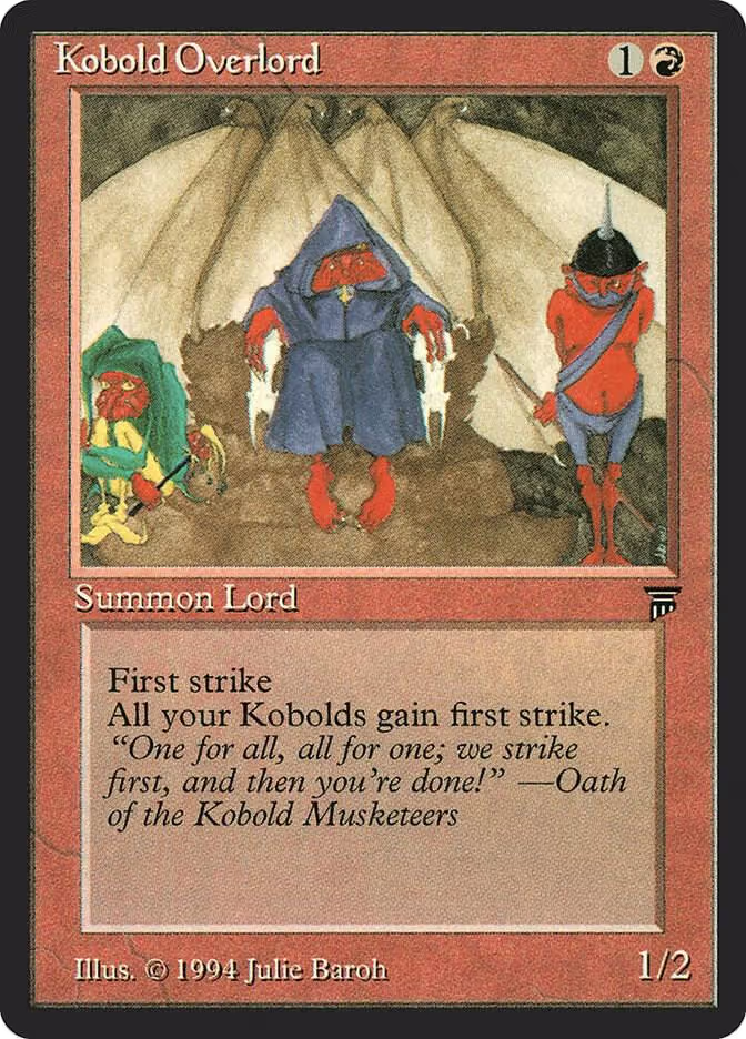 Kobold Overlord, Legends — Magic card price