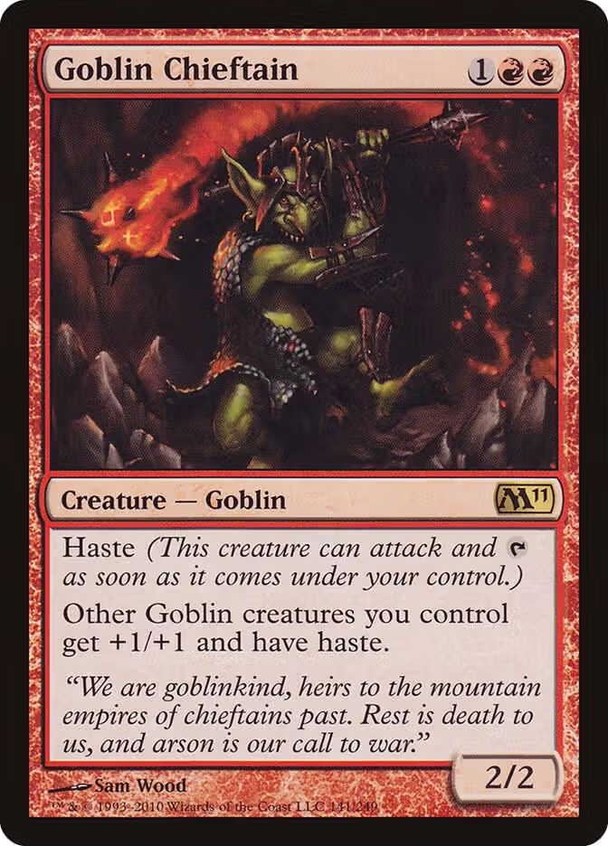 Goblin Chieftain (141), Magic 2011 (M11) — Magic card price