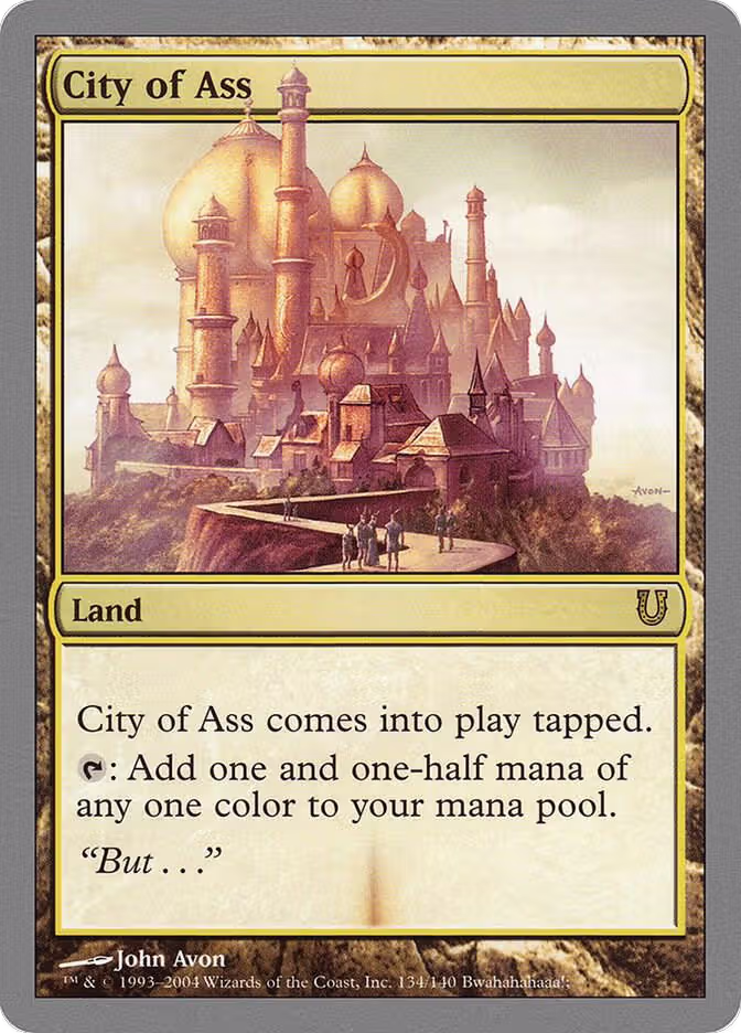 City of Ass (134), Unhinged — Magic card price