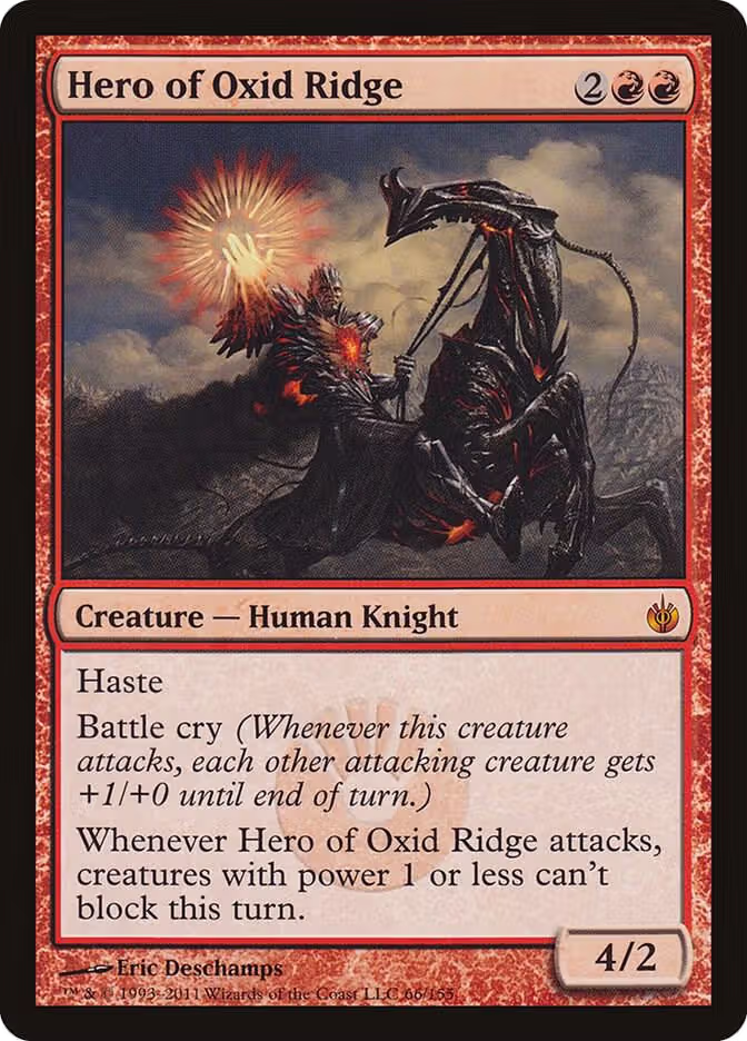 Hero of Oxid Ridge (66), Mirrodin Besieged — Magic card price
