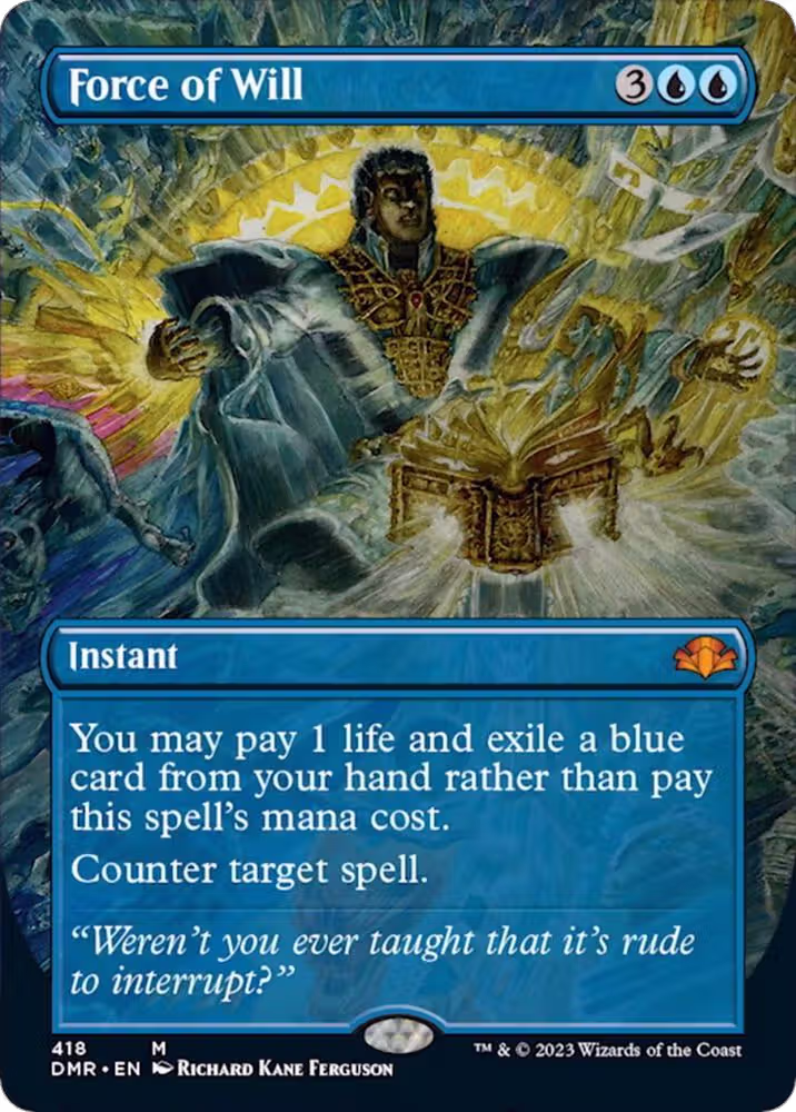 Force of Will (Borderless) (418), Dominaria Remastered — Magic card price