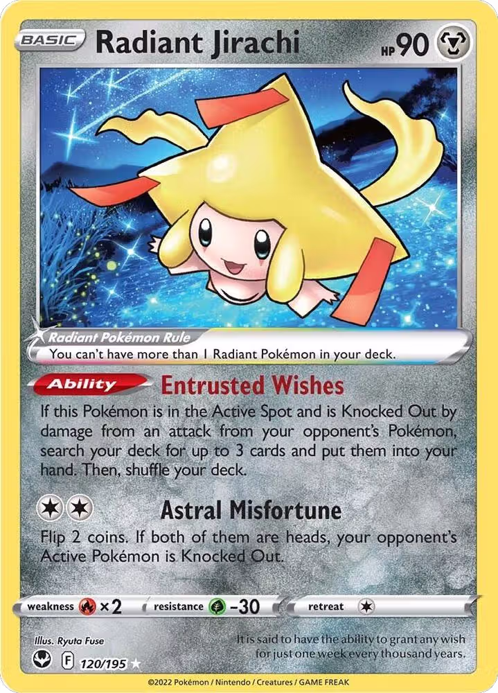 Radiant Jirachi (120/195), Silver Tempest — Pokémon card price